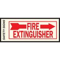 Hy-Ko Fire Extinguisher/Arrow Right Sign 11" x 12", 10PK A11114